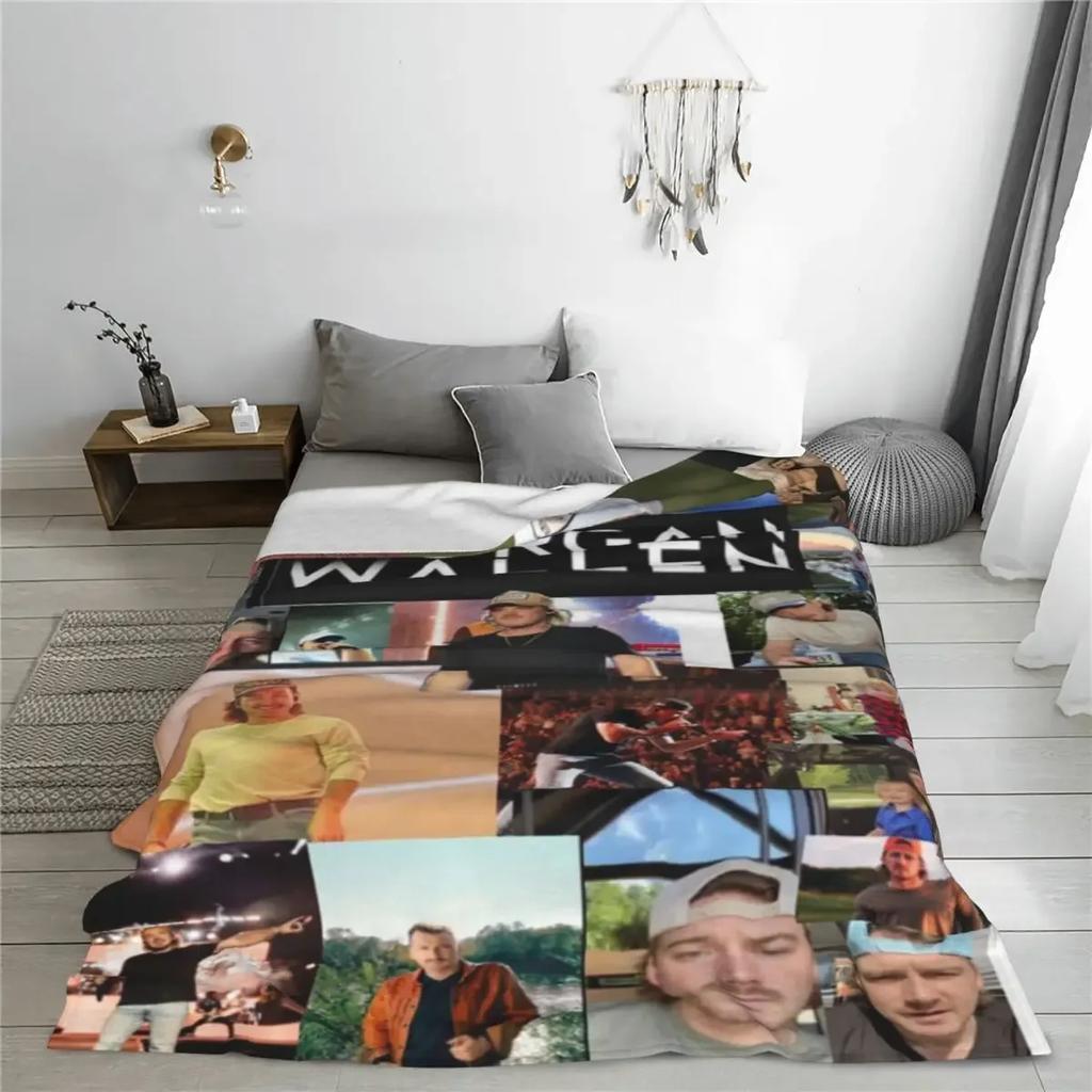 Throw Blanket Morgan Wallen (3) Micro Fleece Blanket Four Sizes Blanket Warm For Living Room AntiPilling Blanket