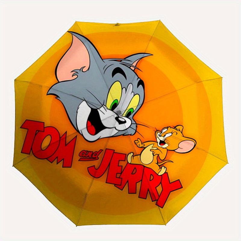 

1pc Tom and Jerry Automatic Umbrella - 8-Rib Foldable Design, Outdoor Adventures, Durable Canopy Material yy250823167