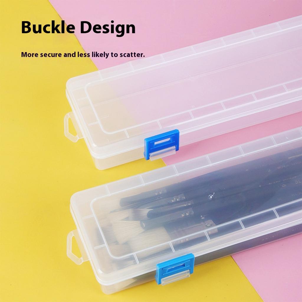 Caixa Organizadora de Armazenamento de Plástico Durável Para Pincéis Até 13 Polegadas Estojo Multiuso Para Ferramentas de Arte Para Suprimentos Acessórios