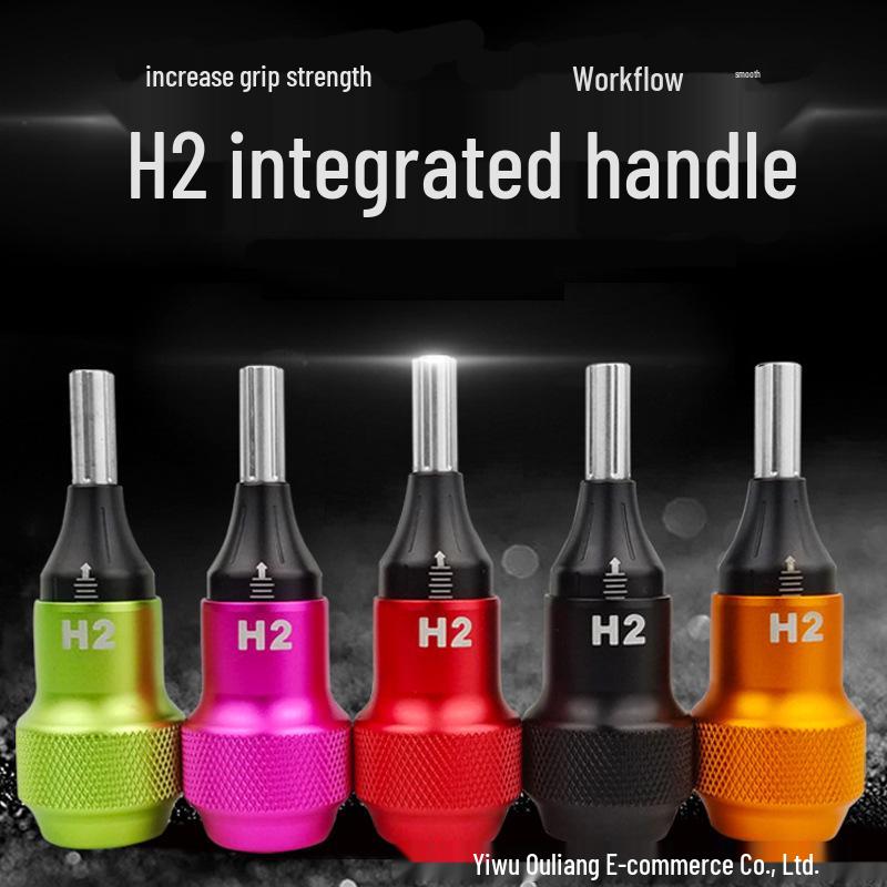 

H2 Держатель для тату 25 мм Алюминиевая и стальная рукоятка для машинок O Liang 32mm Gear Clip Aluminum Alloy Grip