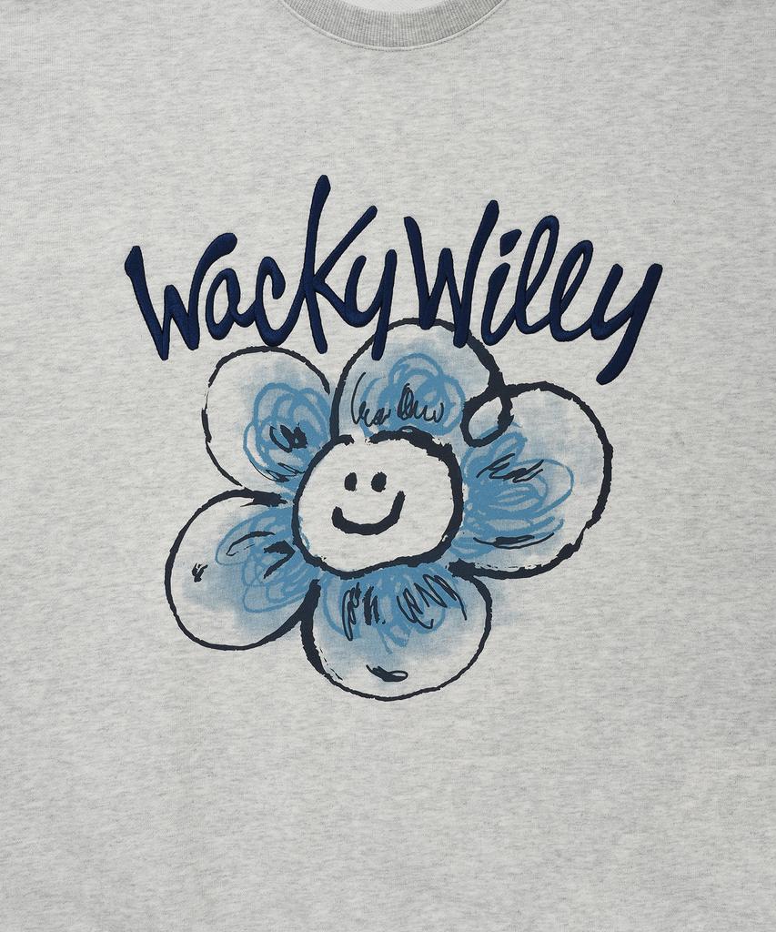 WACKY WILLY Big Lily Sweatshirt Light Gray