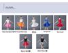 Kids Girls' Lace Swing Skirt Latin Dance Costume for Performance and Practice