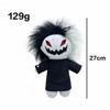 27cm Zxc Black White Bar Teeth Cat Plush Toy Halloween Scary Doll For Kids Birthday Gift