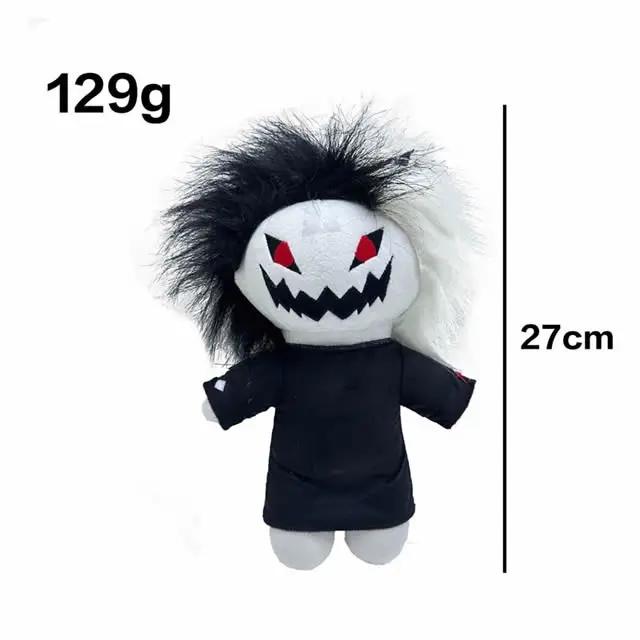 

27cm Zxc Cat Plush Playthings Spooky Holiday Fears of Being a Black plus White Bar Teeth Cat Plush Doll Designed For Kid Birth Date Present чёрный