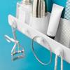Contemporary Shelf With Multiple Hooks For Wall Decoration Entryway Organizer For Purses Bags Accessories