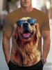 Funny Dog Graphic T‑Shirt for Men 3D Puppy Print Short Sleeve Tees Summer Casual Streetwear Tops Trend Men's Clothing