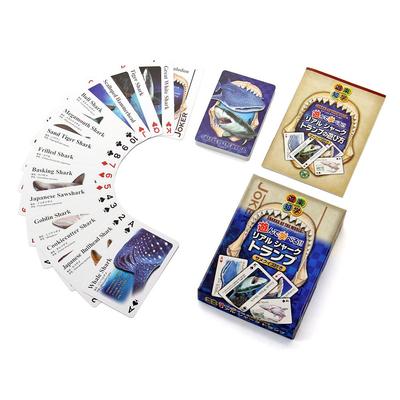 Carolata Real Shark Learning Playing Cards 14 Types With Quiz Animal Toys Educational Toys Playing Cards Games Encyclopedia Gifts Presents (Shark / /