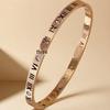 Elegant Women's Titanium Steel Bracelet with Rhinestone Buckle - Durable, Non-fading, English Letter Design