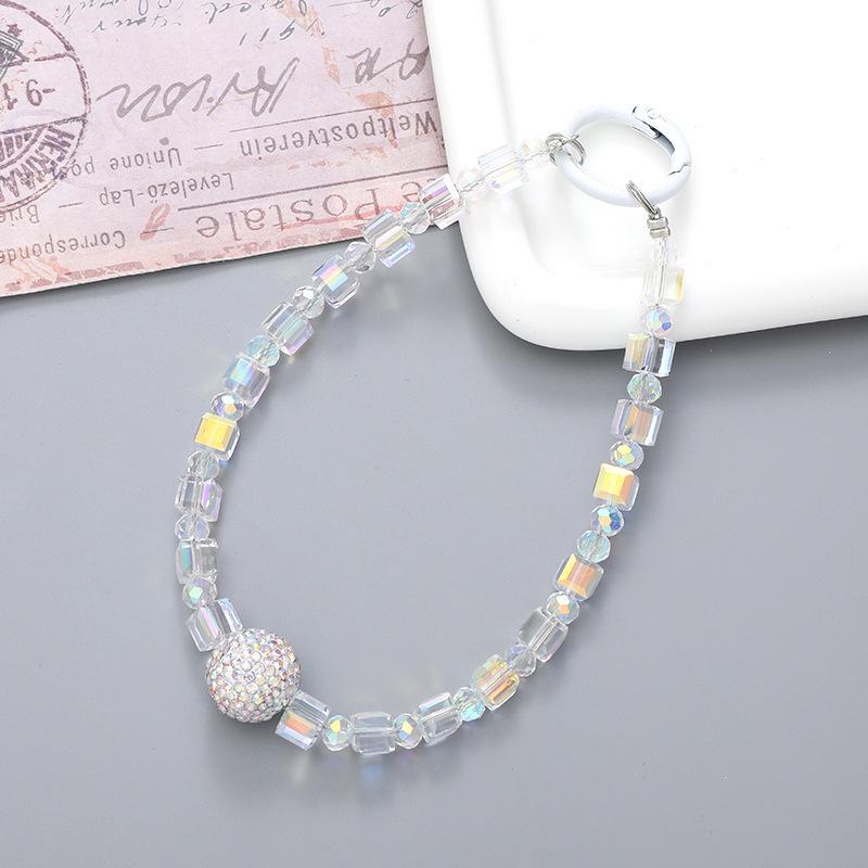 Κρεμαστό Κινητού με Κρύσταλλα και Χάντρες: Κορδόνι για Τσάντα Πολυτελείας & Μπρελόκ Αντι-Πτώσης.