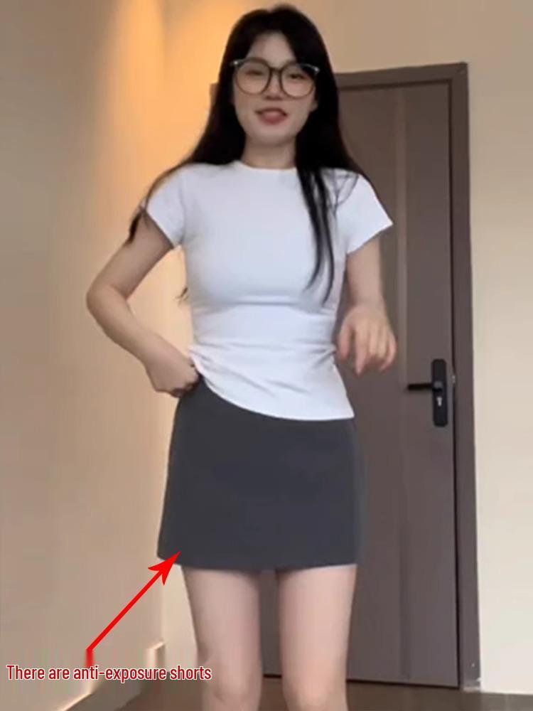 Gray Suit Midi Skirt: New 2025 Petite A-Line High Waist Bodycon Skirt for Women - Plus Size, Autumn/Winter Collection