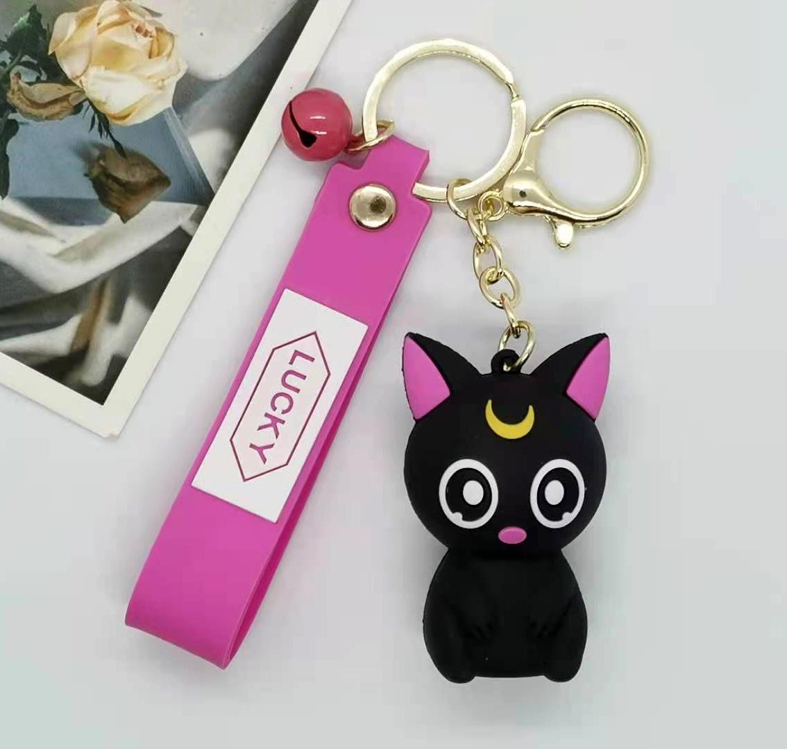 

Creative Cartoon Moon Cat Doll Keychain Cute Couple Bag Keychain Small Gift Frind Y2k Fashion Toys Anime Cartoon Frind Kawaii