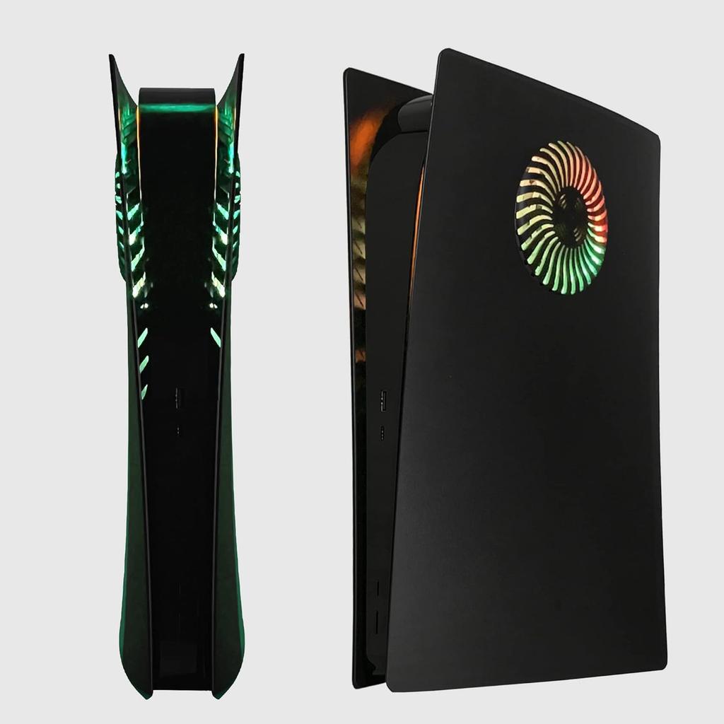 Faceplate with RGB Light Strip for PS5 Digital Edition DOBEWINGDELOU 400+ Effects LED Light Ring Console Cover for PS5 Digital Edition DIY Decoration