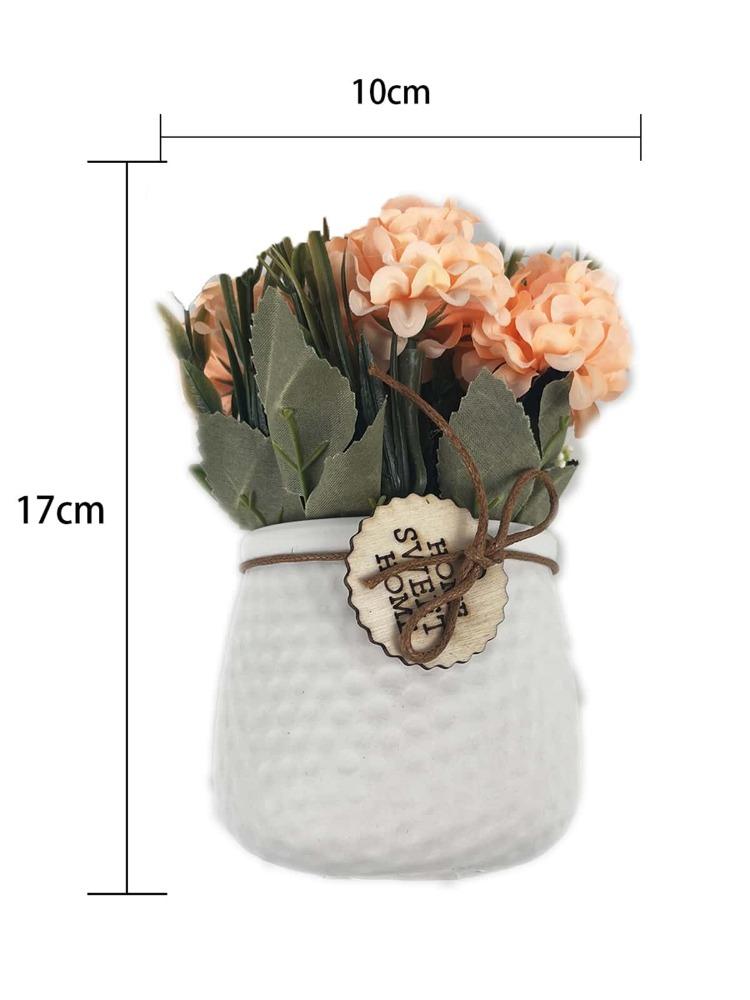 Ortensie Finte In Vaso Di Vetro Con Fiori In Seta - Bouquet Artificiale Blu E Bianco, Centrotavola Per Matrimoni E Casa, Altezza 30 Cm
