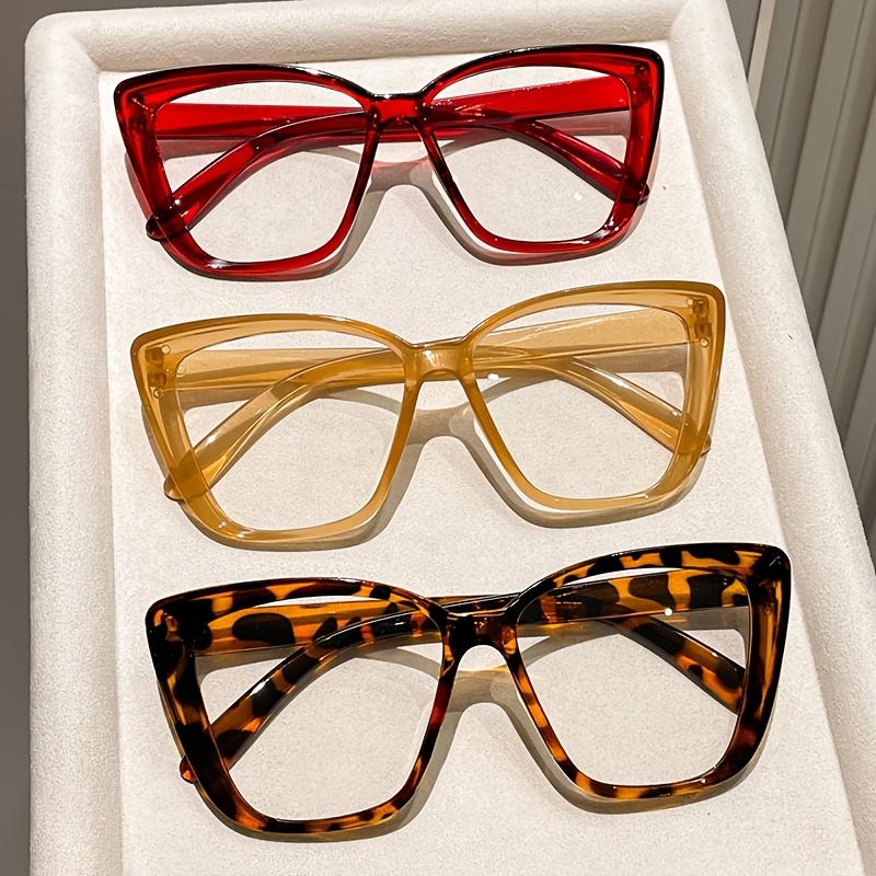 3pcs Versatile Slimming Retro Cat-Eye Fashion Glasses 3Pieces