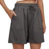 Women's Casual Loose Beach Pants Solid Color Pockets Shorts