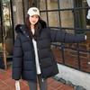 Cotton Clothes Women's Short Models, New Winter Loose Hooded Fur Collar Thickened Warm Medium and Long Bread Clothes Jacket