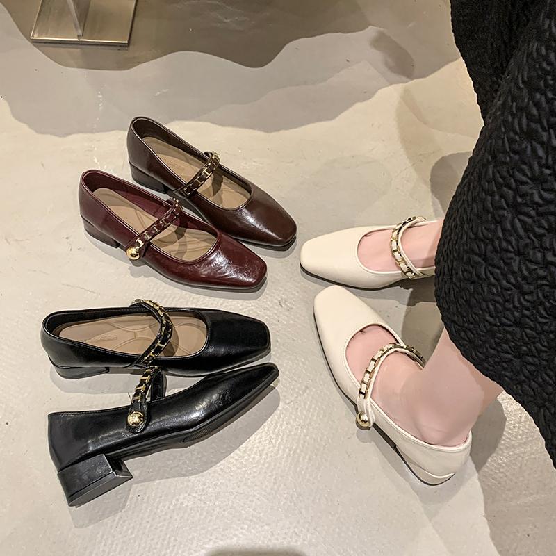 New Women's High-heeled Single Shoes with Fashionable One-shoulder Buckle Design Sexy Pointed Toe and Comfortable Stilettos