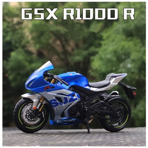 HTLNUZD 1/18 Scale Racing Motorcycle Alloy Model Suzuki GSX-R1000 R Static Diecast Vehicle Collectible Display Gift