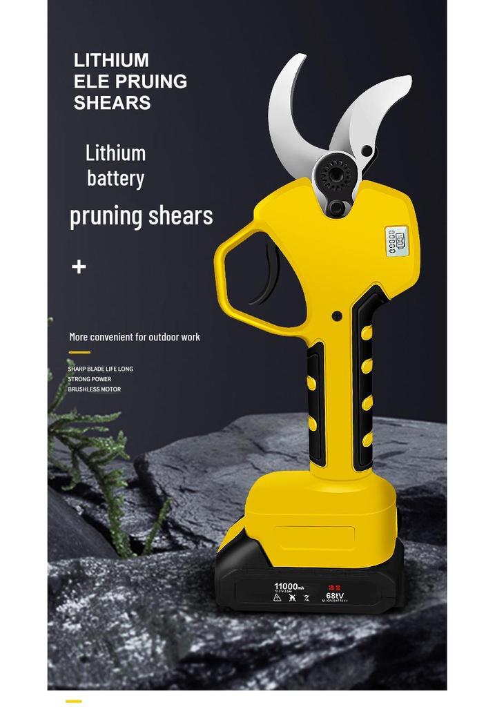 Rechargeable Electric Pruning Shears with Lithium Battery for Tree and Fruit Branches – Two Styles Available.