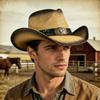 European and American Western Cowboy Hat Sun Hat Hard Retro Knight Hat Tibetan Ethnic Style Big-brimmed Top Hat