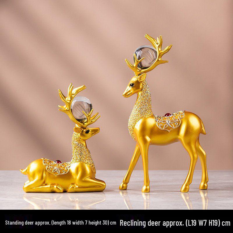Creative Deer Ornament for Home Decor - Perfect for Living Room, Wine Cabinet, TV Stand, or Entryway Display
