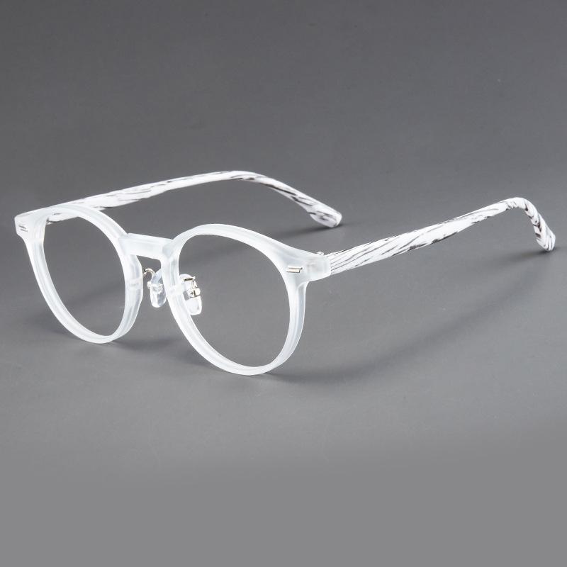 Women Korean Retro Round Frame Reading Glasses Ultra Light High-definition Anti Blue Light Presbyopia Glasses PC Frame Eyewear