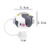 1Pc Silikon Abdichtung Stroh Stecker Wiederverwendbare Trinken Staub Kappe Cartoon Stecker Tipps Abdeckung Anzug Küche Tasse Diy Zubehör