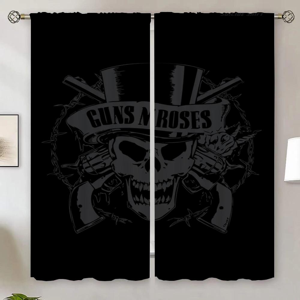 Ready Curtains Cheap Things With Free Shipping for Home Interior Curtains Guns N'Roses Partition Cover Curtain Tiebacks Shades