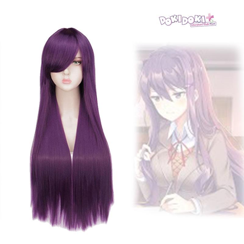 Long Synthetic Wig For Cosplay Anime Doki Doki Literature Club Yuri