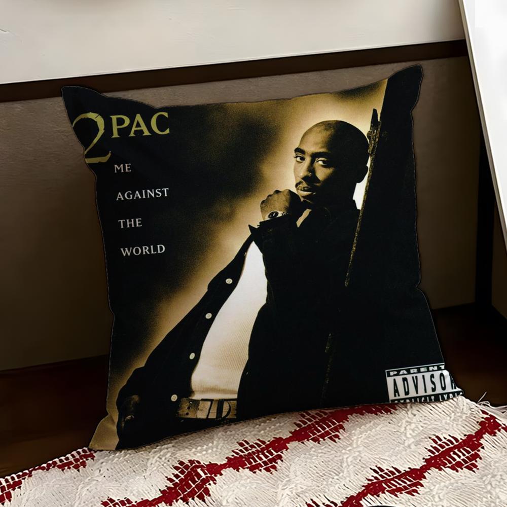 2PPAC Tupac SShakur Kissenbezug Wendbar Weich Strapazierfähig Kissenhülle Zuhause Auto Mehrzwecknutzung für täglichen Komfort