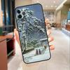 Japanese Snow Cherry Blossom Art Phone Case For iPhone 16 15 14 11 12 13 17 Pro Max mini 15 Plus 16e 17 Air Protective Cover