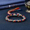 Tibetan Hand Rope Handwoven Transfer Hand Rope Bracelet Thangka God of Wealth Green Tara Zakiram Bracelet Jewelry