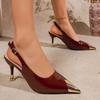 Sandali Sexy da Donna Slingback Eleganti Tacchi Alti Chiuse da Lavoro per Donna Scarpe da Sera per Matrimonio Sposa Festa di Prom