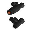 Set of 1/2” X 1/2” Angle Valves for Luxrad Radiators Black 9005 Matte