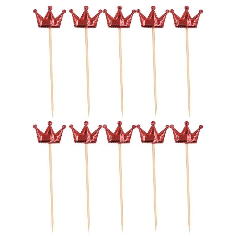 10xLove Heart/Crown/Star Shaped Insert Falgs Babies Shower Decoration for Party