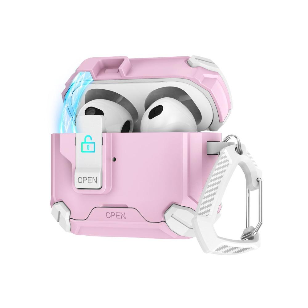 Magnetic Automatic Switch Armor Earphone Case With Hook For Apple Airpods 4 3 Pro 2 1 Bracket Shockproof Wireless Charging Cover
