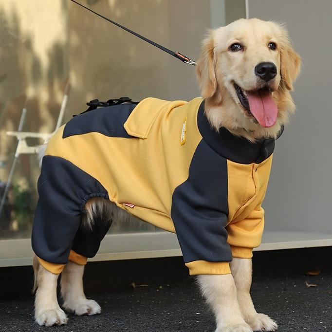 Warmes Vierbeiner Hund Winter Sweatshirt Dicke Kältefeste Kleidung für Große Mittlere Hunde Tägliche Outdoor Herbst Winter Kleidung