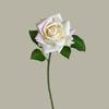 Multicolor Rose Artificial Flower Single Stem Green Leaves Faux Flower Photo Props Silk Petals Simulation Flower