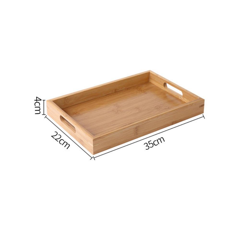 Household Storage Tray Bamboo Water Cup Plate Retro Tea Tray Dried Fruit