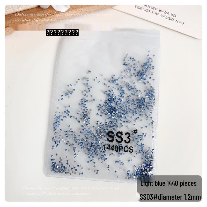 Светло-голубые наклейки для нейл-арта со стразами - Материал для DIY для кутикулы