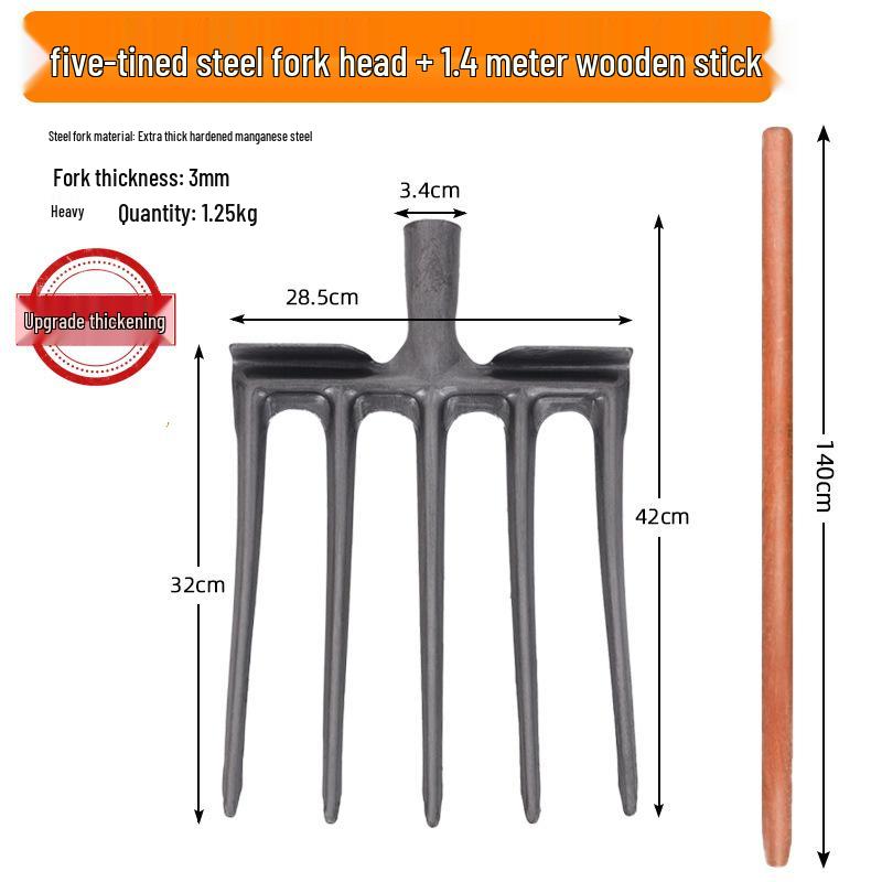 Landwirtschaftliche Bodenkralle: Stahl 4-Zinken Werkzeug zum Graben und für die Landwirtschaft