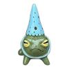 Huaqianguhh Miniature Frog Figurine, Little Statue with A Party Hat, Decorative Resin Ornament for Outdoor Garden Courtyard