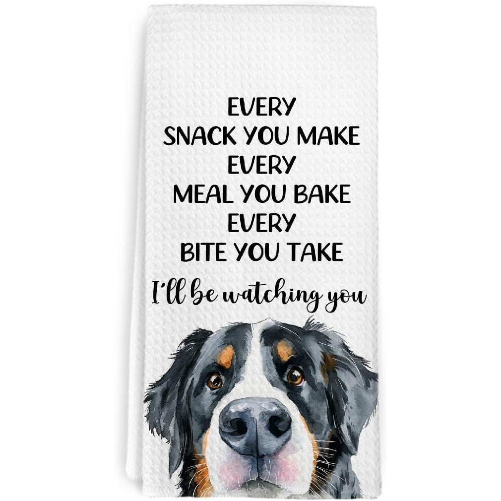 Funny Blue Heeler Australian Cattle Dog Decorative Kitchen Towels Gifts for Men Women, Blue Heeler Australian Cattle Dog Hand Tea Dish Towels Bernese