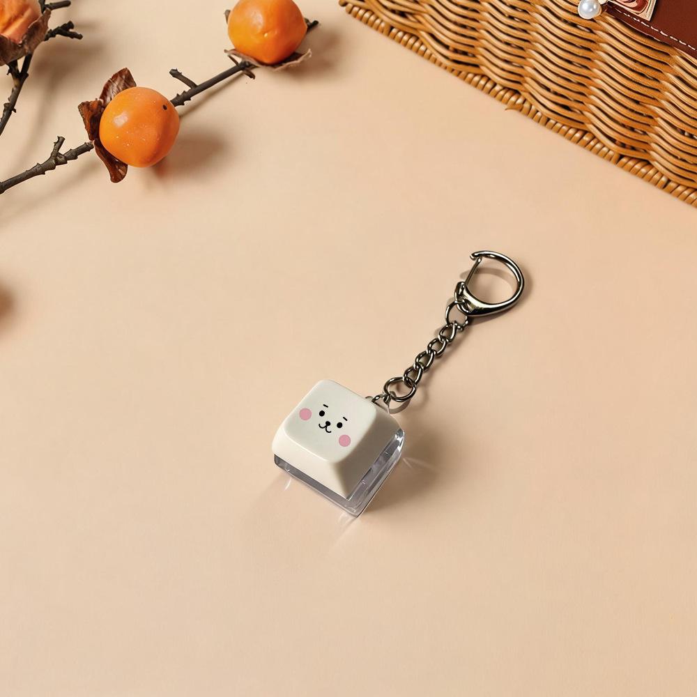 BTS Keycap Keychain, Cute Keyboard Accessory with Cute Character Faces, ARMY Fans Collectible JIN