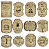 Vintage Wine Halloween Bottle Stickers With Adhesive Labels For Party Decor