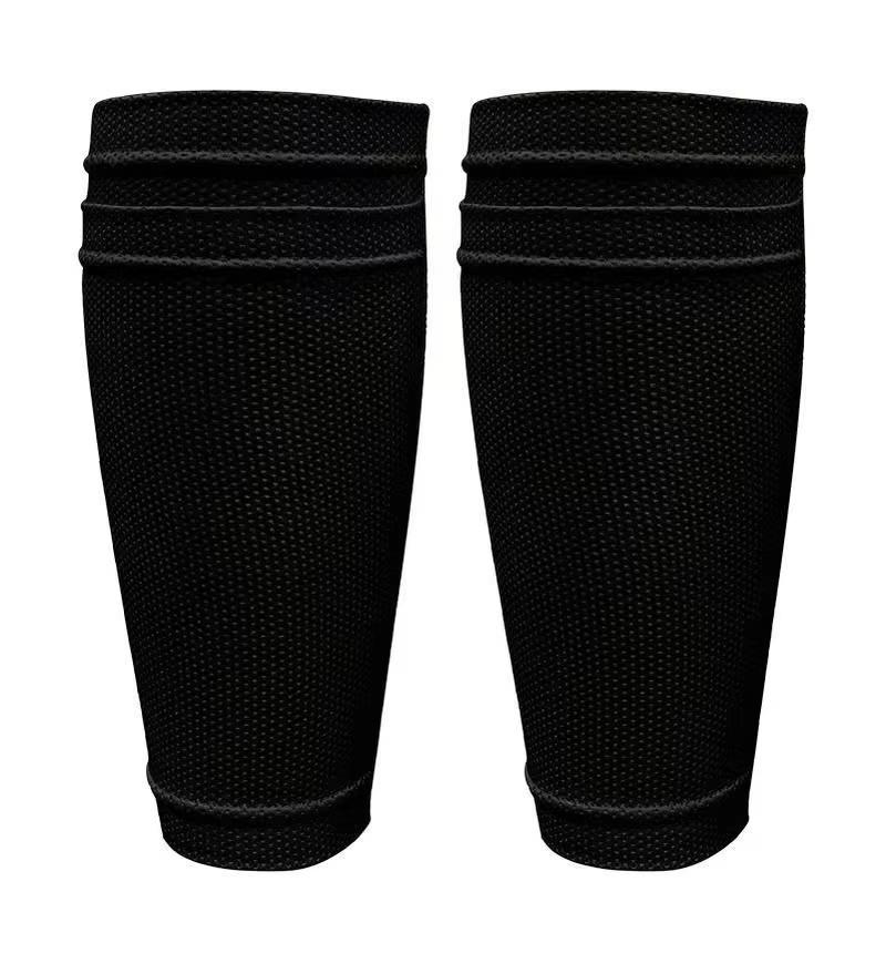 Knitted Crew Football Shin Guard Socks Breathable Thin Spandex/Polyester for Summer Training S чёрный