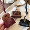 Retro Leather Coin & Earphone Pouch Necklace - Versatile Commuting Sweater Chain, High-End Jewelry.