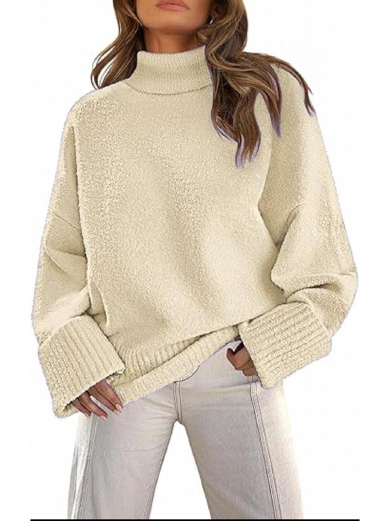 2024 Hot-Selling European & American Women's Autumn/Winter High Collar Plush Sweater Pullover