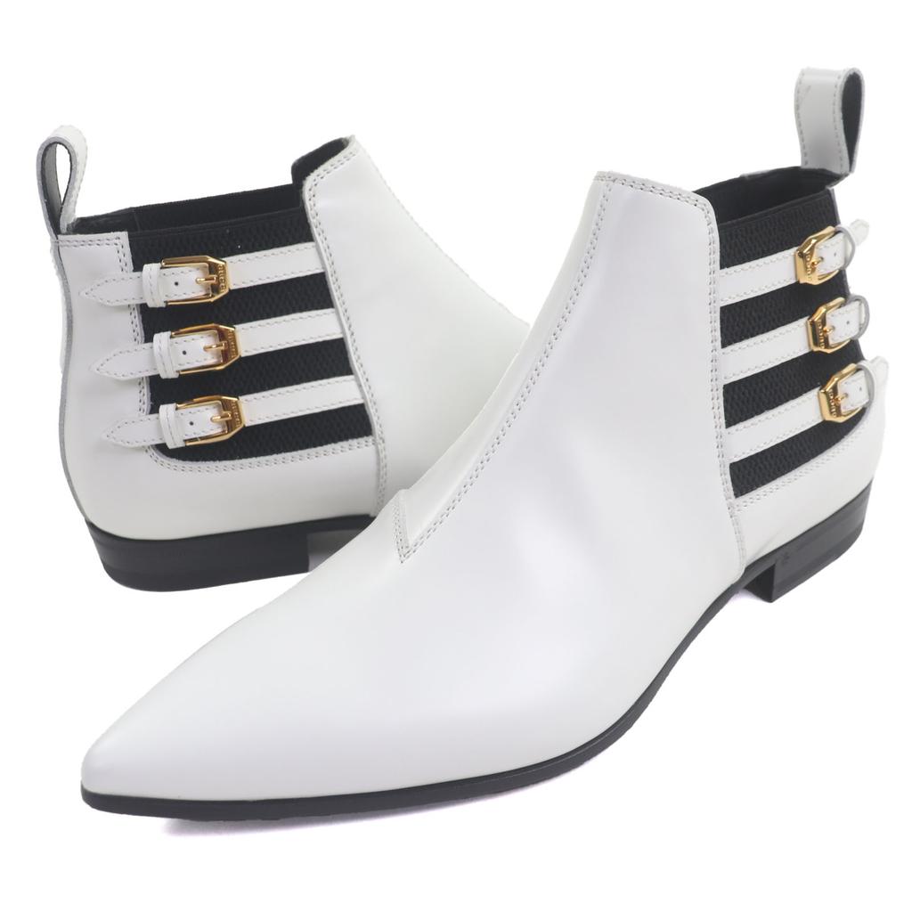 Pristine GUCCI short boots white leather mens 7.5 596918 Used