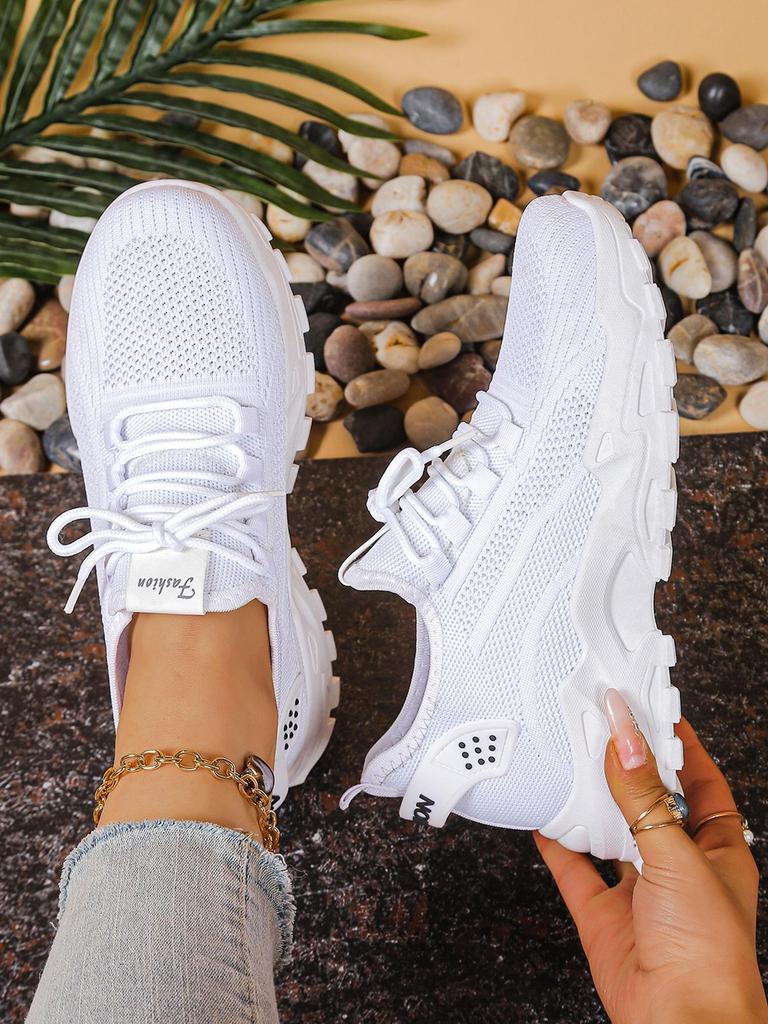 Women's Summer Lightweight Running Shoes - Trendy Flat Bottom Sneakers for Students and Casual Wear